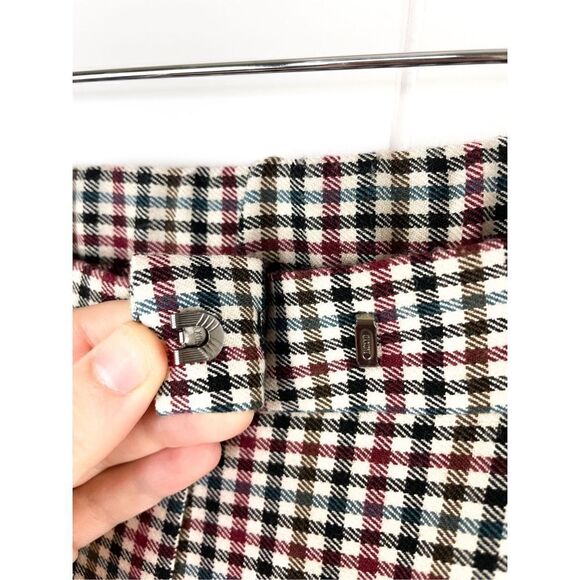 Sfizio Houndstooth Embroidered Eyelet Hem Wide Leg Pants Work Trousers 4 - Picture 7 of 16